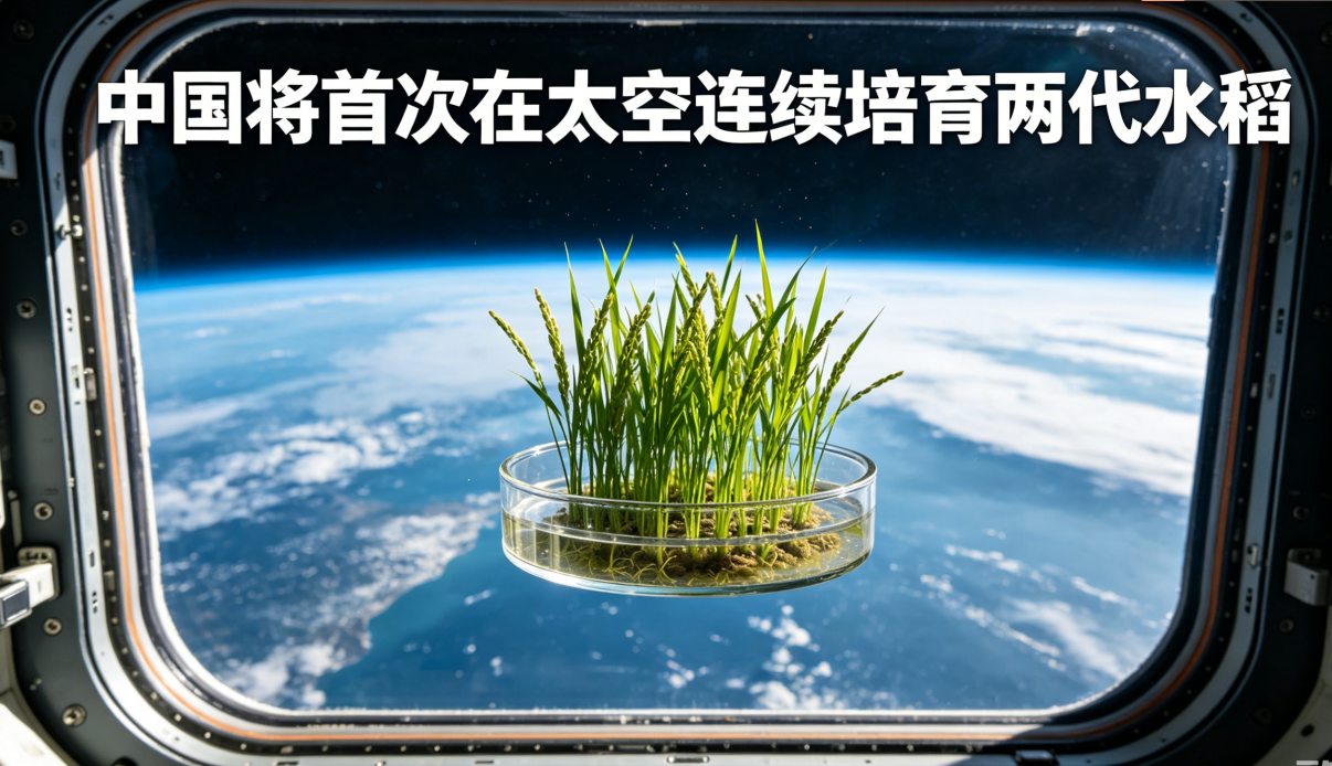 我国将首次在太空连续培育两代水稻