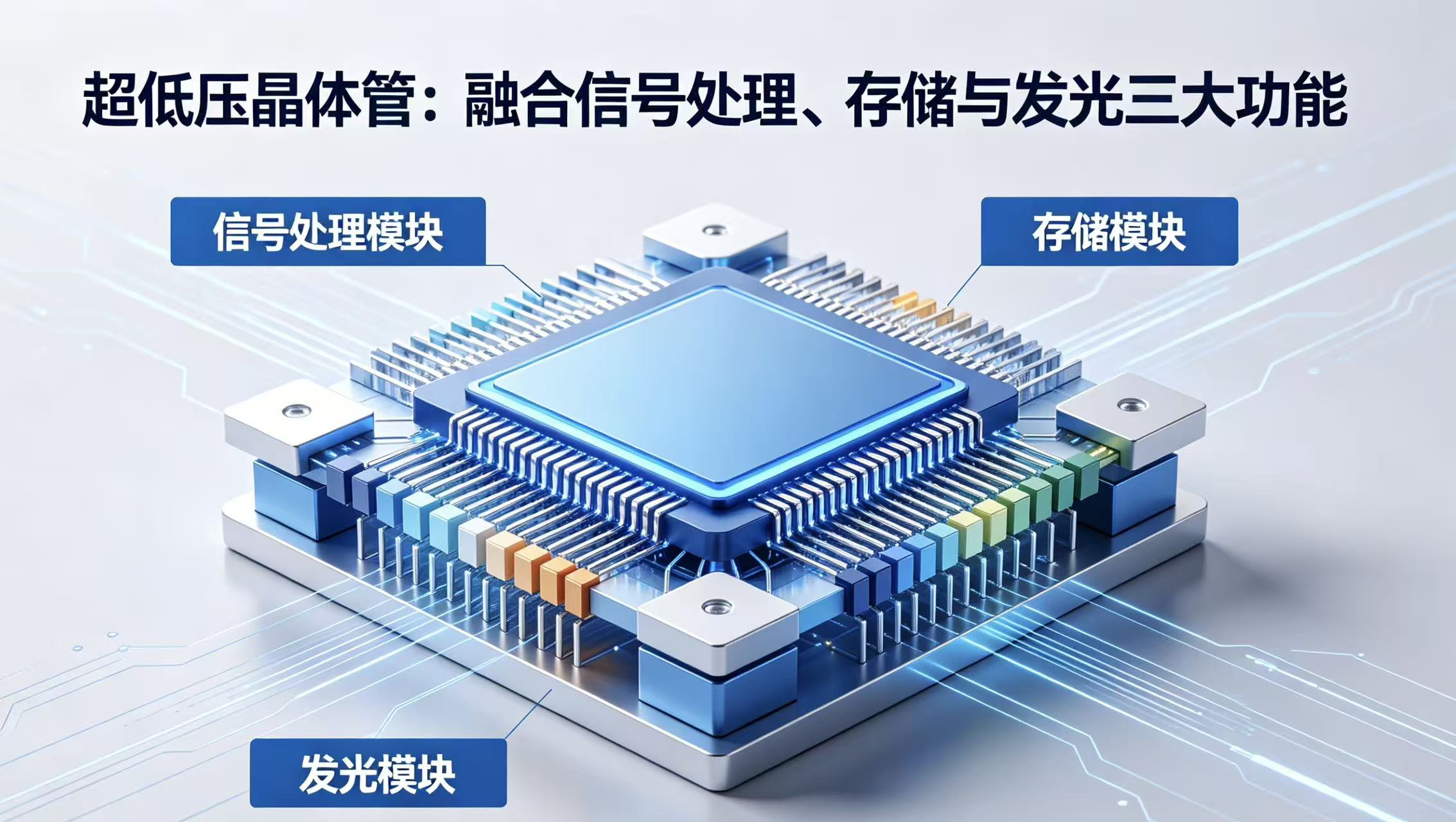 超低压晶体管融合信号处理、存储与发光三大功能
